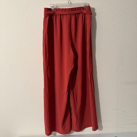 SHEIN Curve Paperbag Waist Wide-Leg Pants | Tie Belt | Size 1XL - Picture 4 of 4
